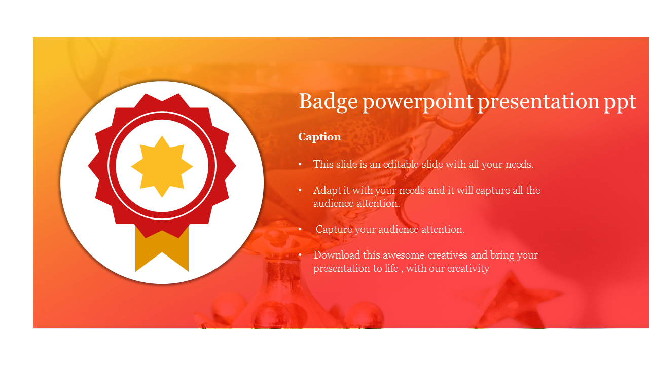 Badge powerpoint presentation ppt